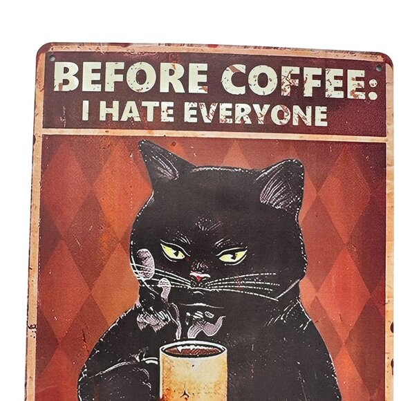 Sarcastic Coffee Metal Signs Kitchen Office Dorm Whimsical Wall Art 12x8 Inches - Picture 7 of 13